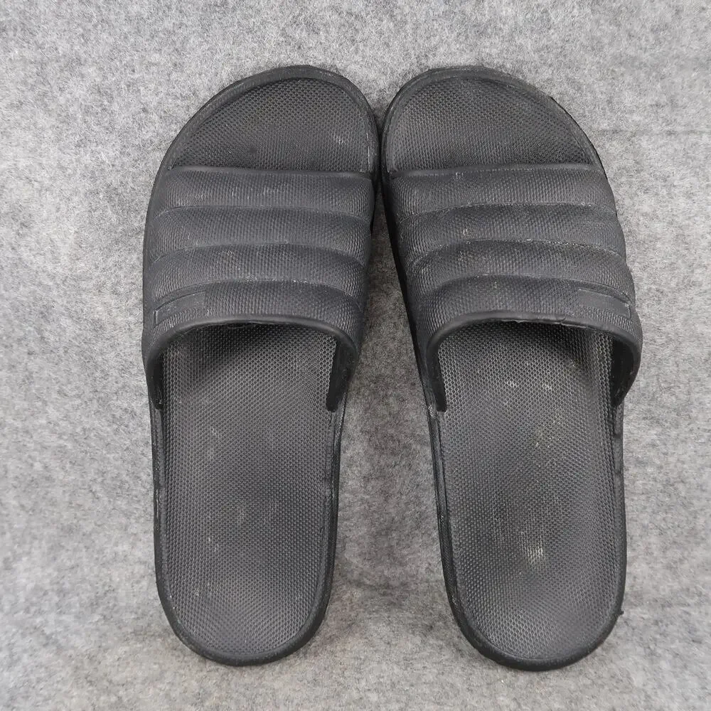 Casual Shoes Mens 11 Slides Sandals Slip On Comfort Black Flat Open Toe